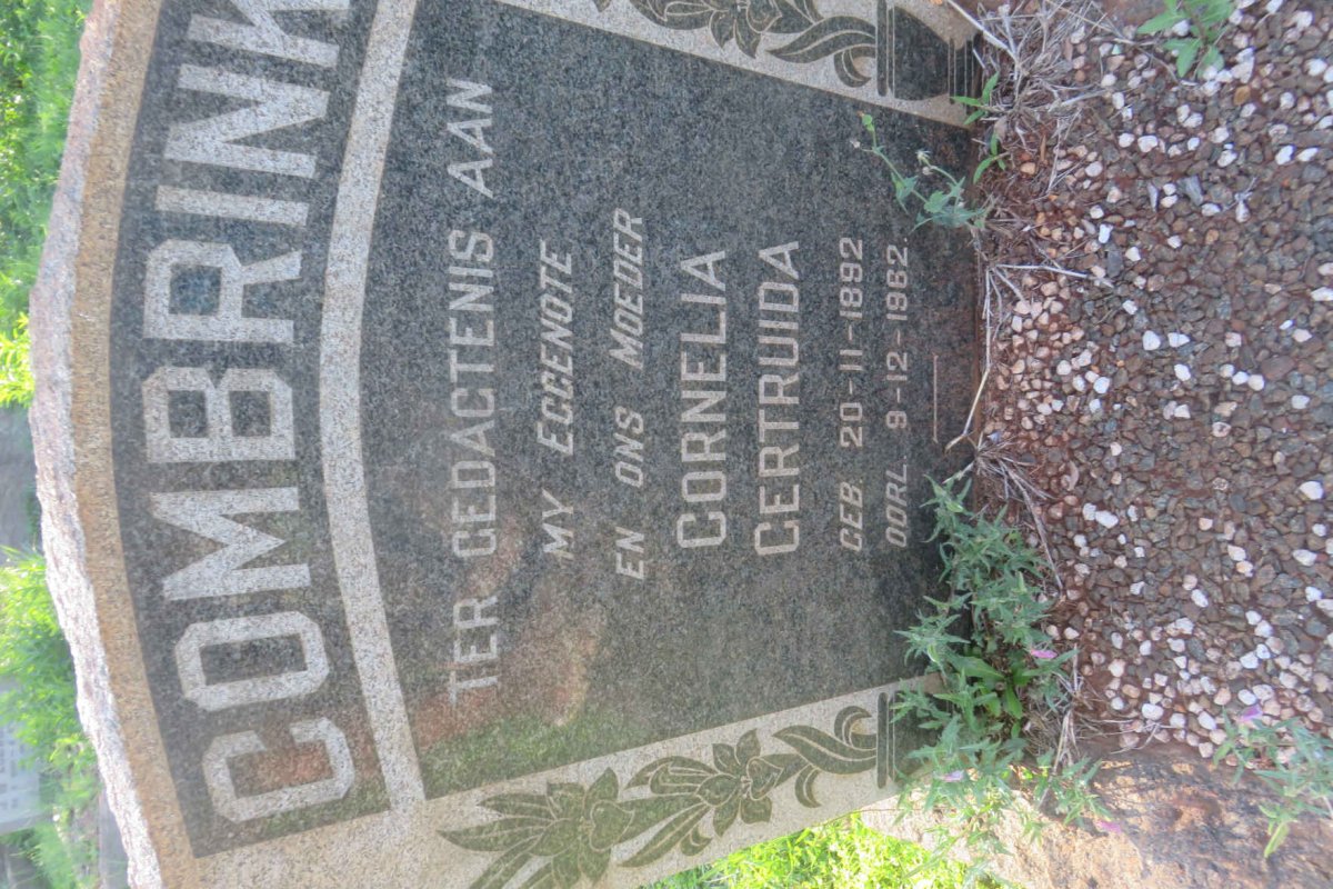 COMBRINK Cornelia Gertruida 1892-1962