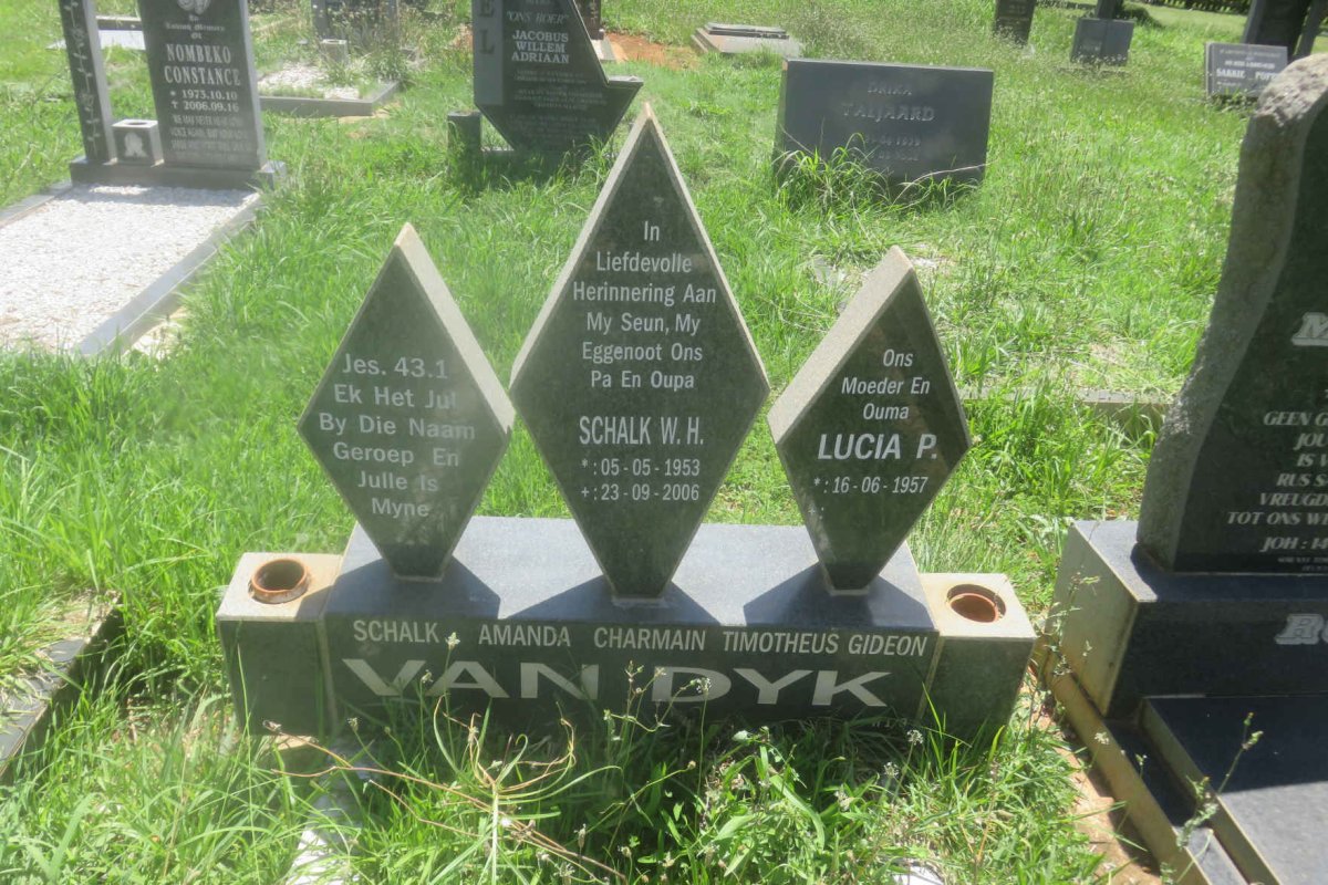 DYK Schalk W.H., van 1953-2006 &amp; Lucia P. 1957-
