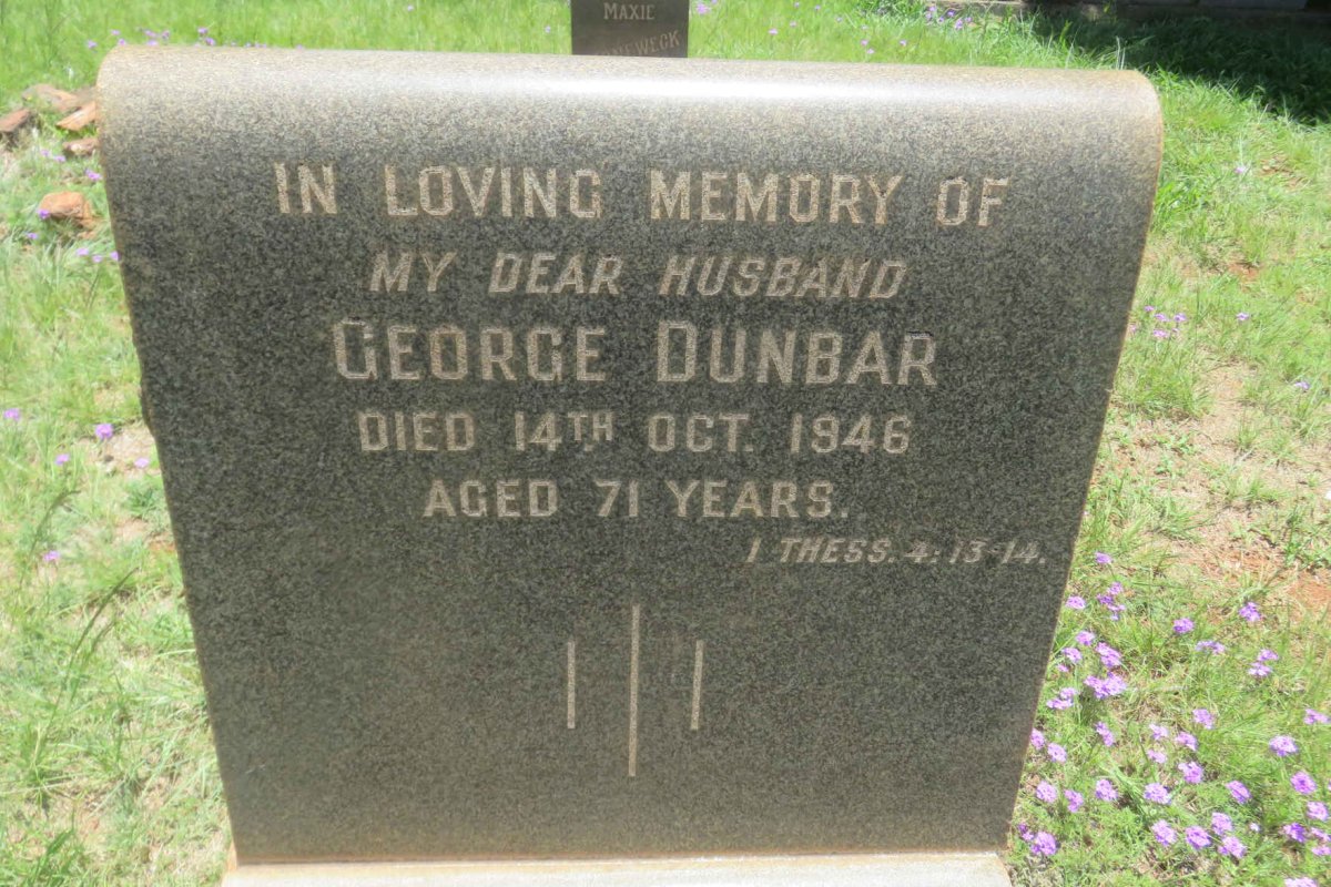DUNBAR George -1946