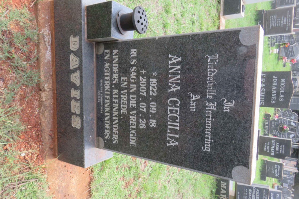 DAVIES Anna Cecilia 1922-2007