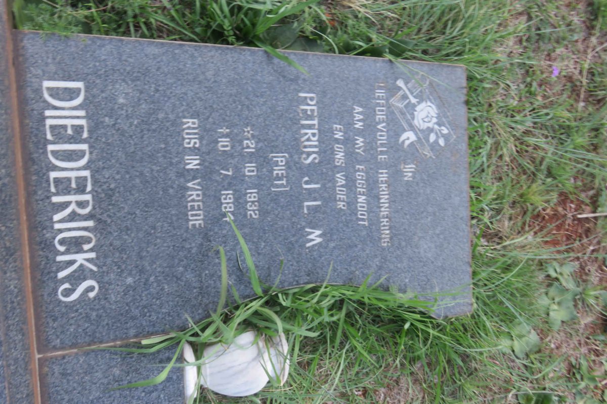 DIEDERICKS Petrus J.L.M. 1932-1984