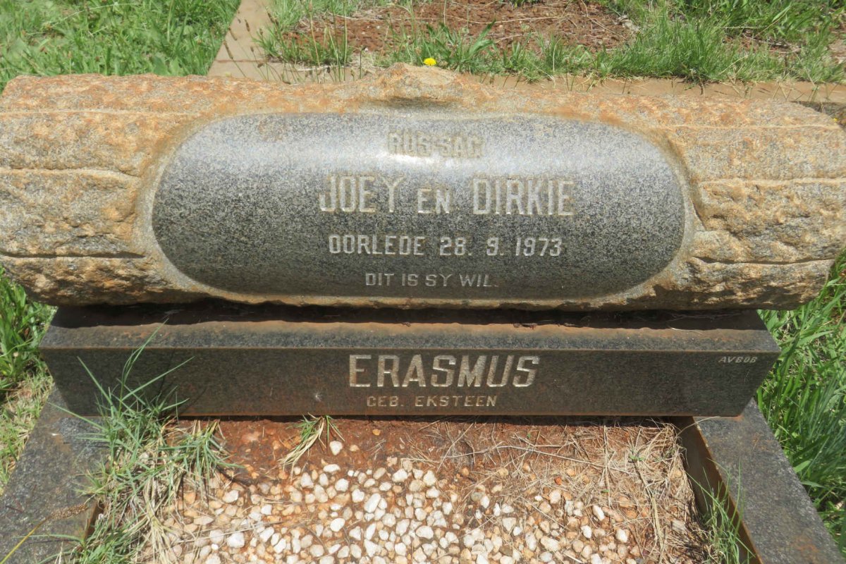 ERASMUS Joey nee EKSTEEN -1973 :: ERASMUS Dirkie -1973