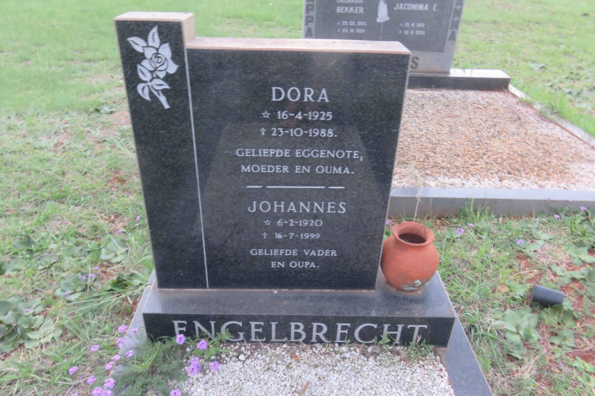 ENGELBRECHT Johannes 1920-1999 &amp; Dora 1925-1988