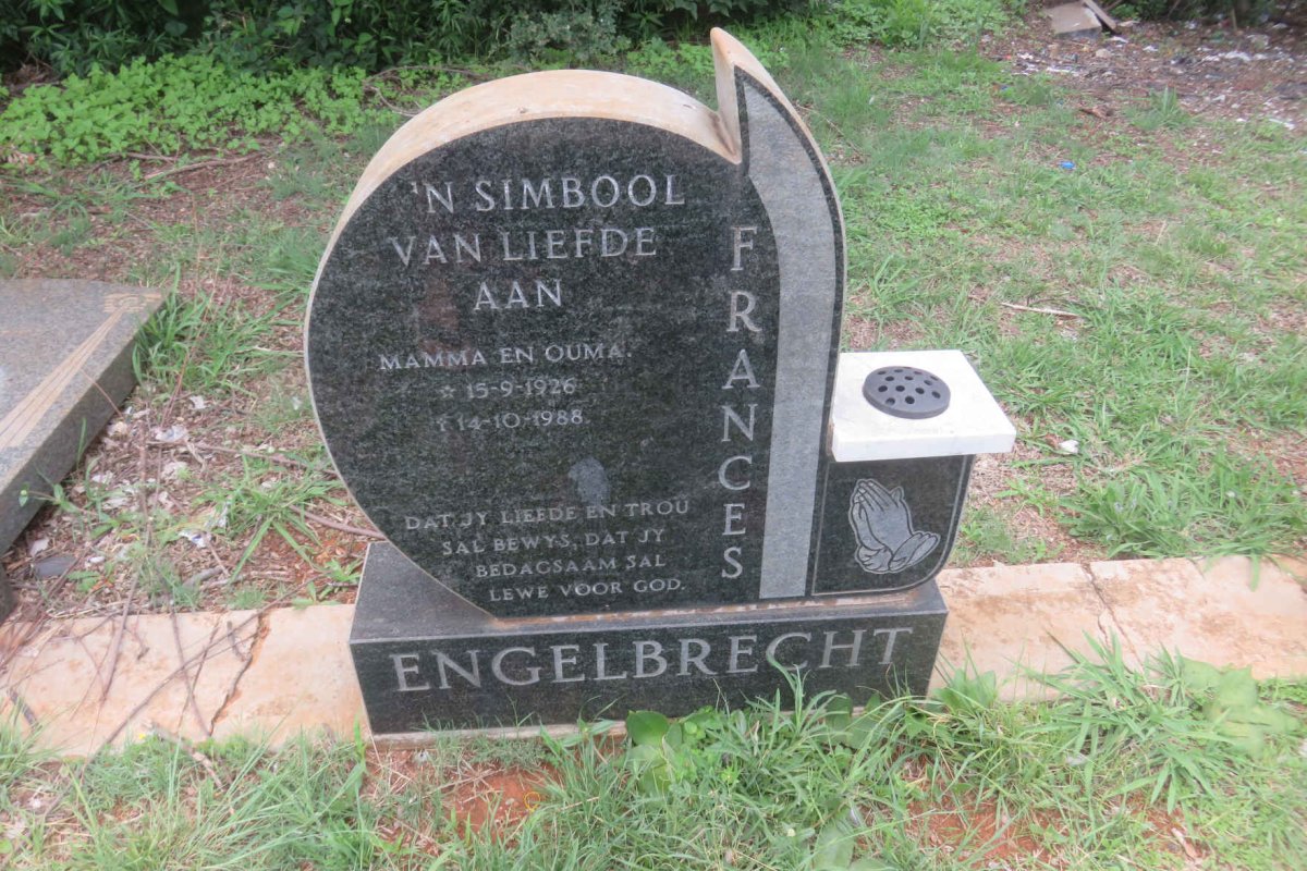 ENGELBRECHT Frances 1926-1988