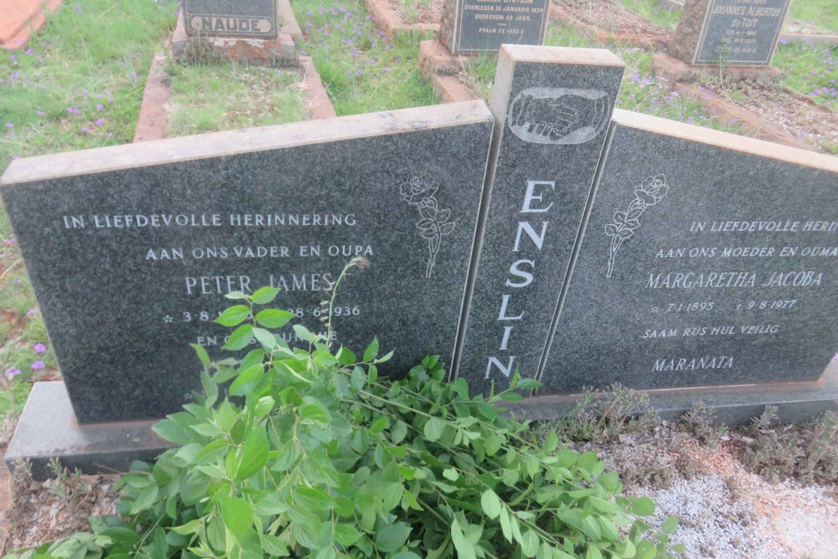 ENSLIN Peter James 1885-1936 & Margaretha Jacoba 1895-1977 :: ENSLIN Peter James 1969-1971 