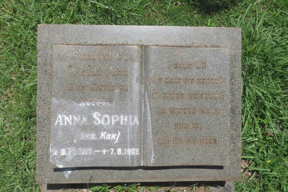 ENGELBRECHT Anna Sophia nee KOK 1917-1965
