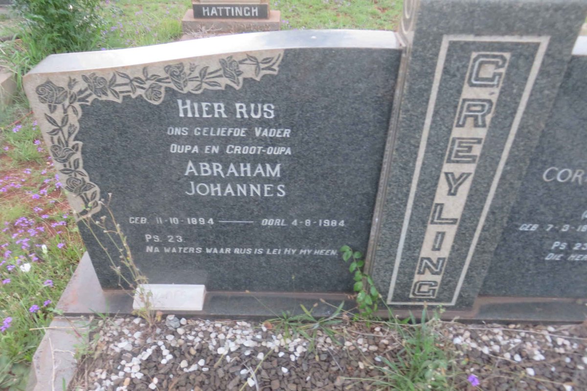 GREYLING Abraham Johannes 1894-1984 &amp; Cornelia Petronella Johanna LA GRANGE 1893-1960 _1
