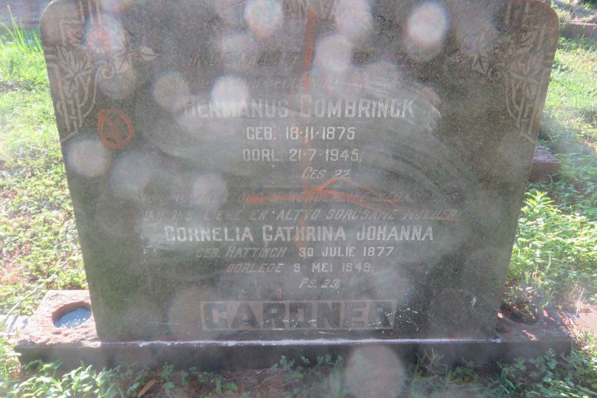 GARDNER Hermanus Combrinck 1875-1945 &amp; Cornelia Cathrina Johanna HATTINGH 1877-1949