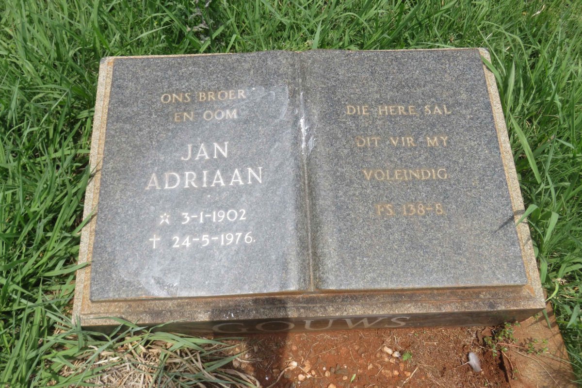 GOUWS Jan Adriaan 1902-1976