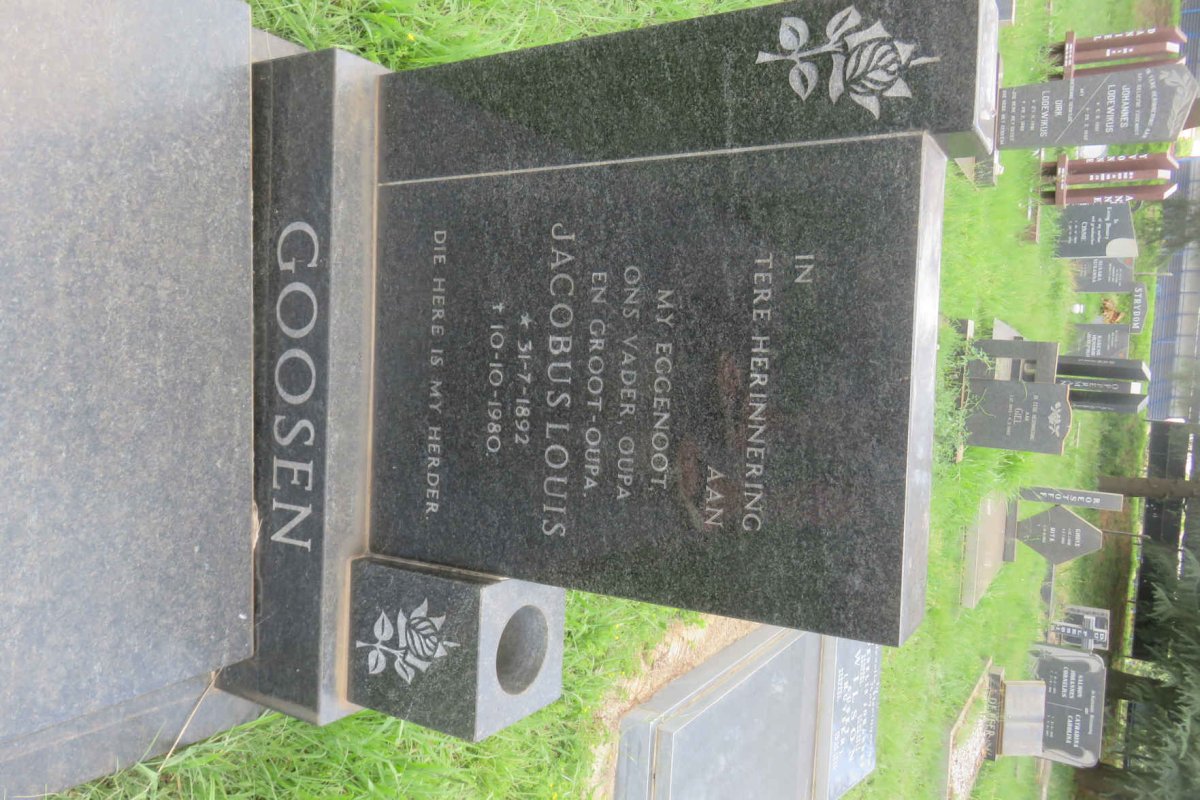 GOOSEN Jacobus Louis 1892-1980