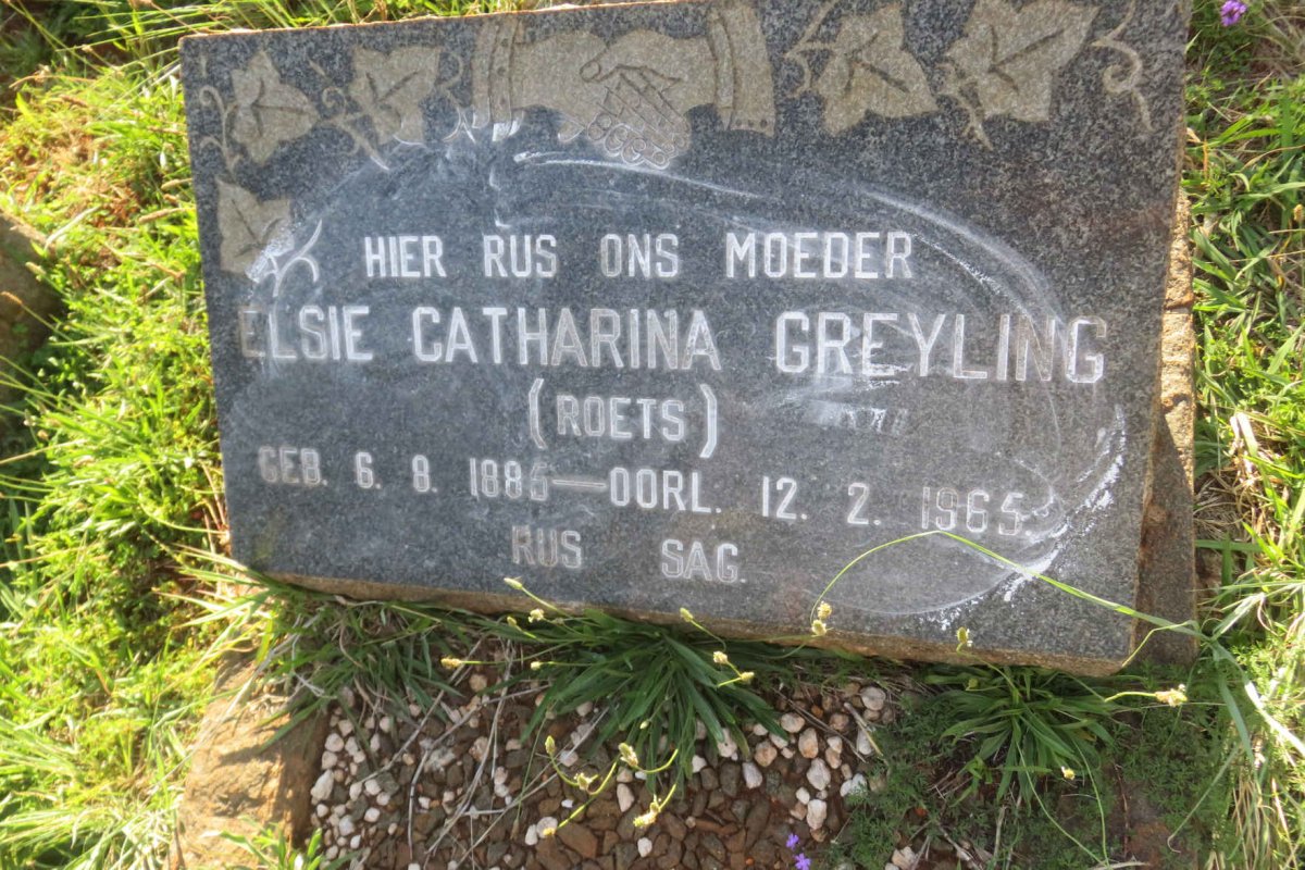 GREYLING Elsie Catharina nee ROETS 1885-1965