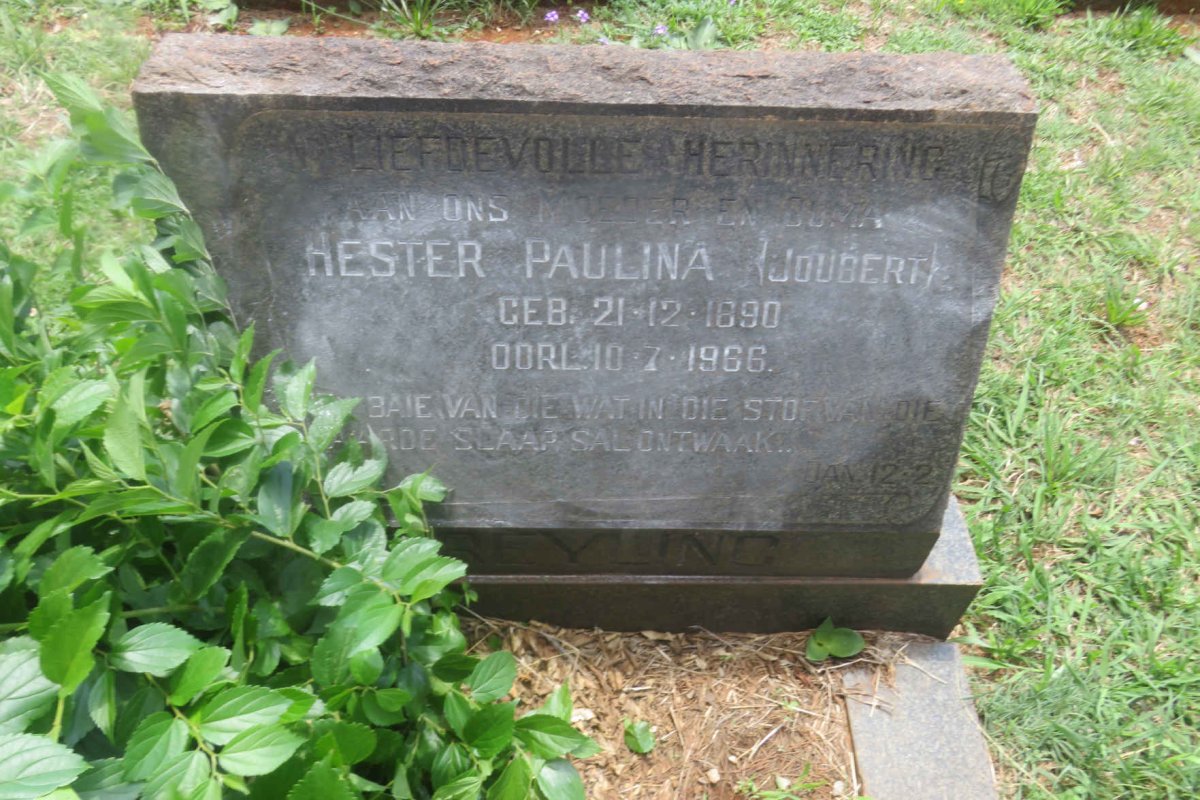 GREYLING Hester Paulina nee JOUBERT 1890-1966