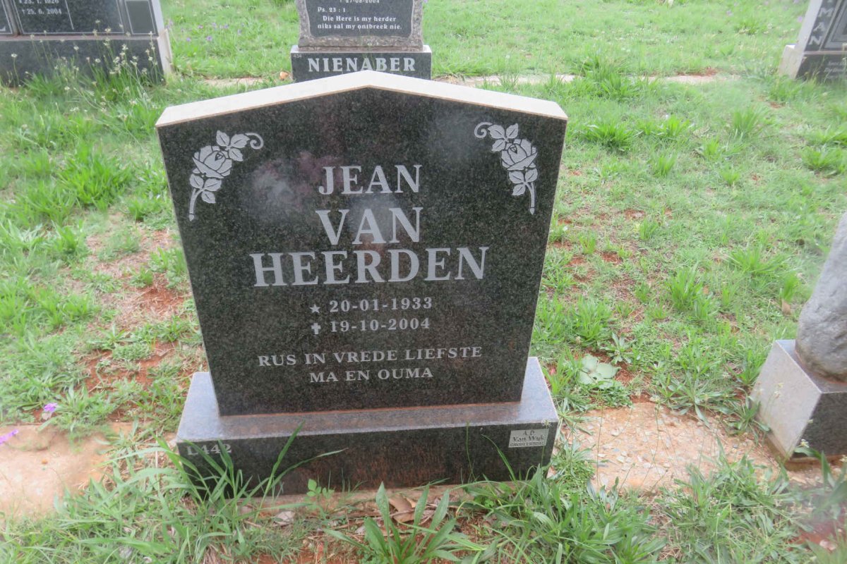HEERDEN Jean, van 1933-2004