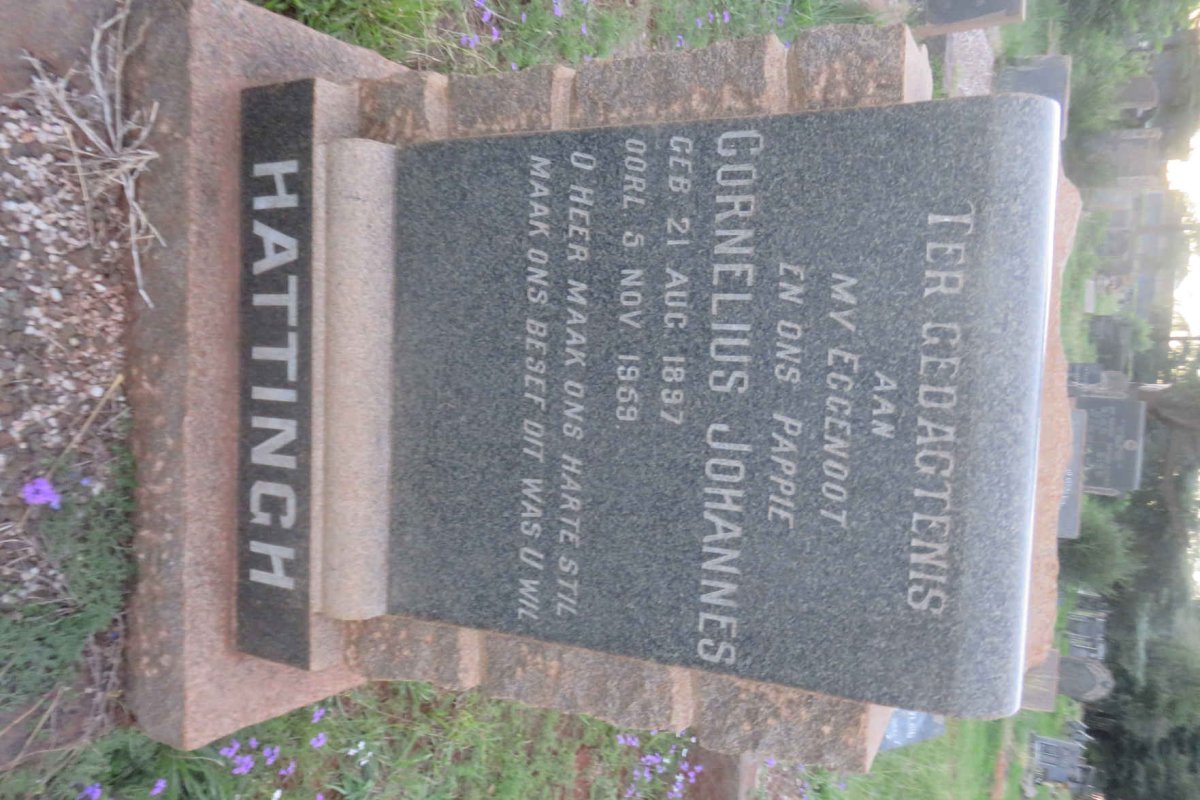 HATTINGH Cornelius Johannes 1897-1959