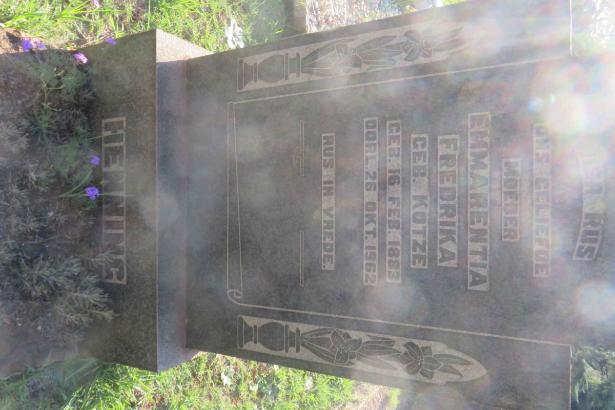 HENNING Emmarentia Fredrika nee KOTZE 1883-1962