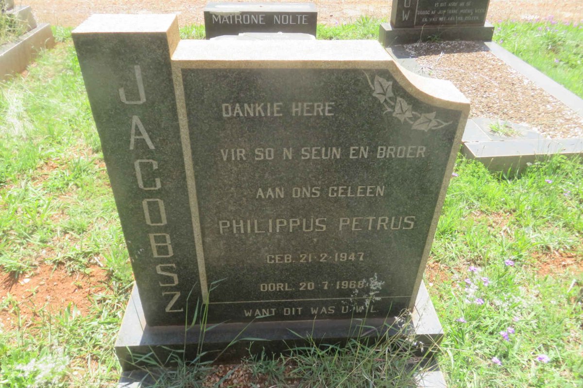 JACOBSZ Philippus Petrus 1947-1968