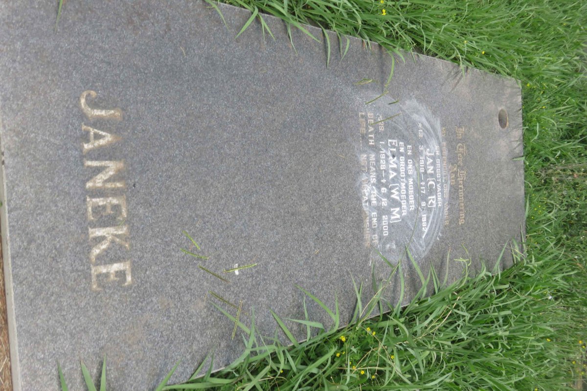 JANEKE C.R. 1919-1982 &amp; W.M. 1928-2000