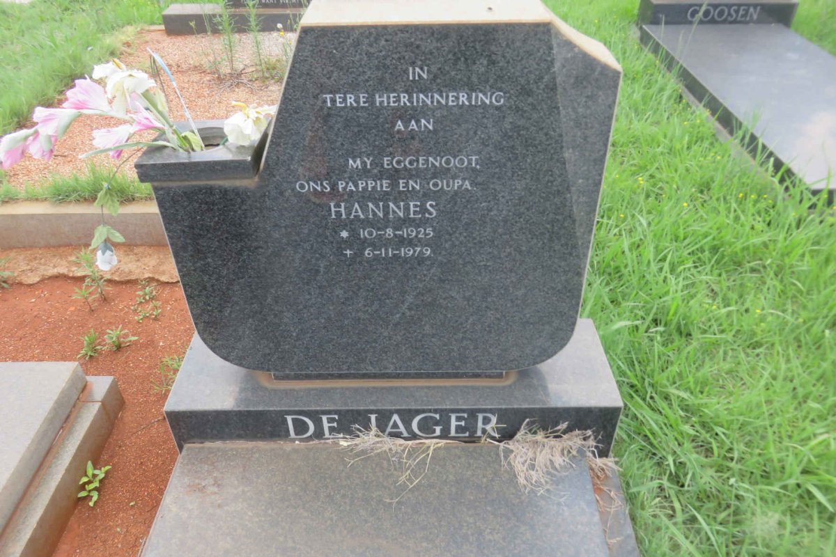 JAGER Hannes, de 1925-1979