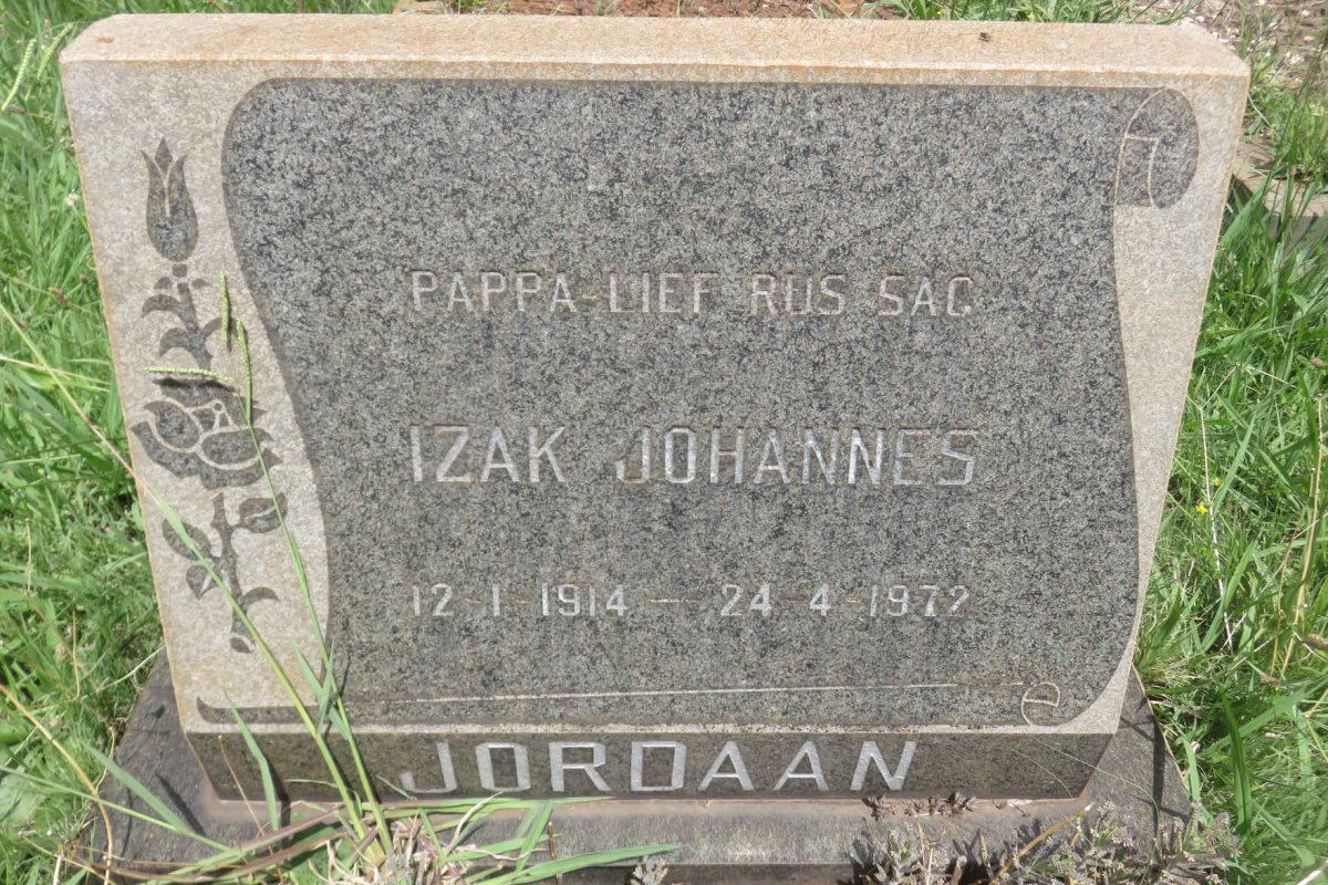 JORDAAN Izak Johannes 1914-1972