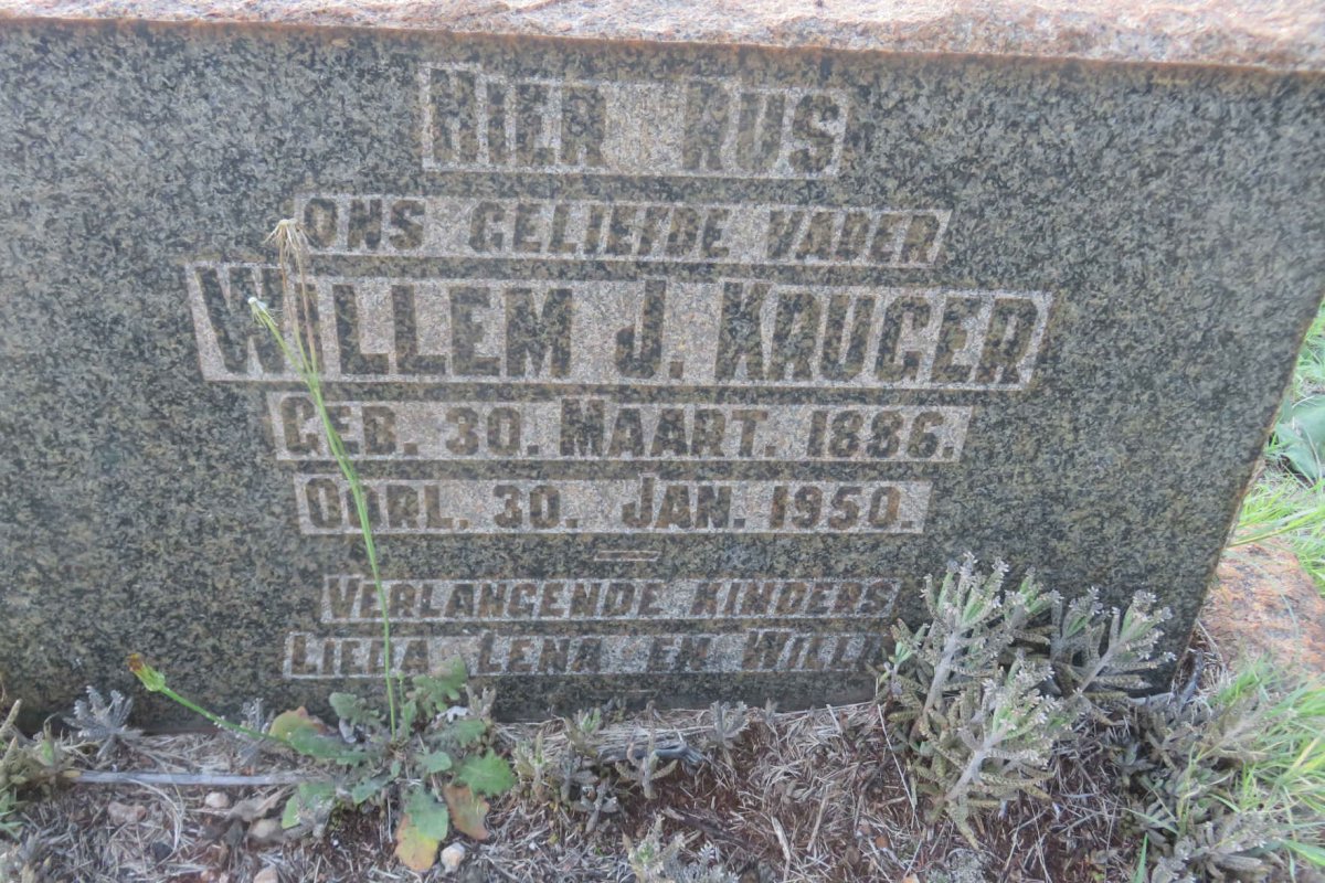 KRUGER Willem J. 1886-1950