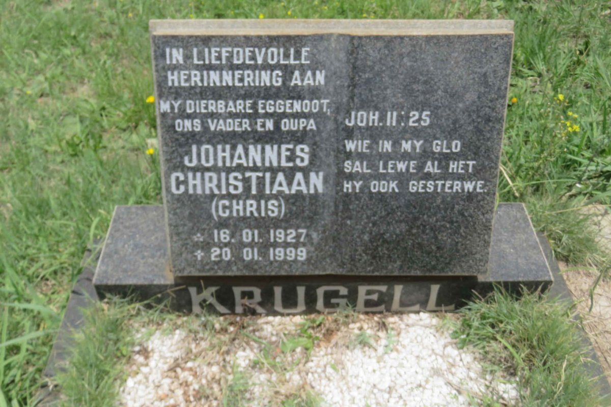 KRUGELL Johannes Christiaan 1927-1999 &amp; Esther Isabella ROSSOUW 1928-2016 _1