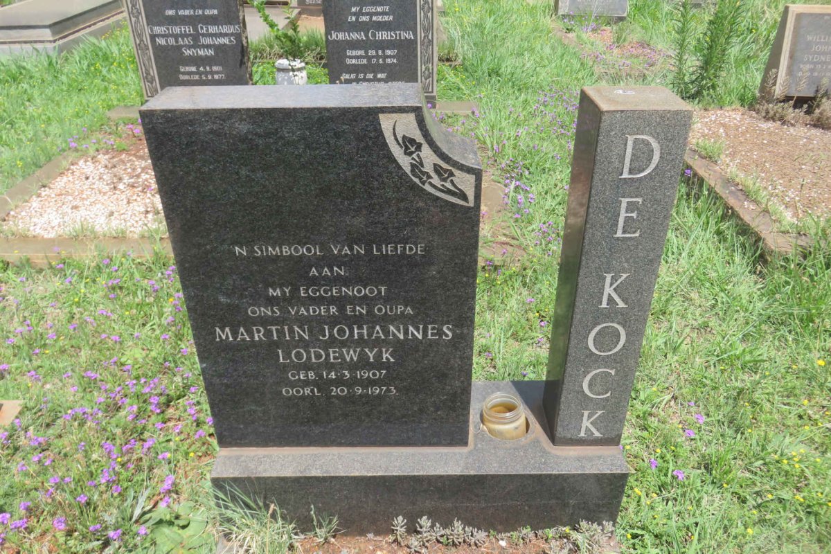KOCK Martin Johannes Lodewyk, de 1907-1973