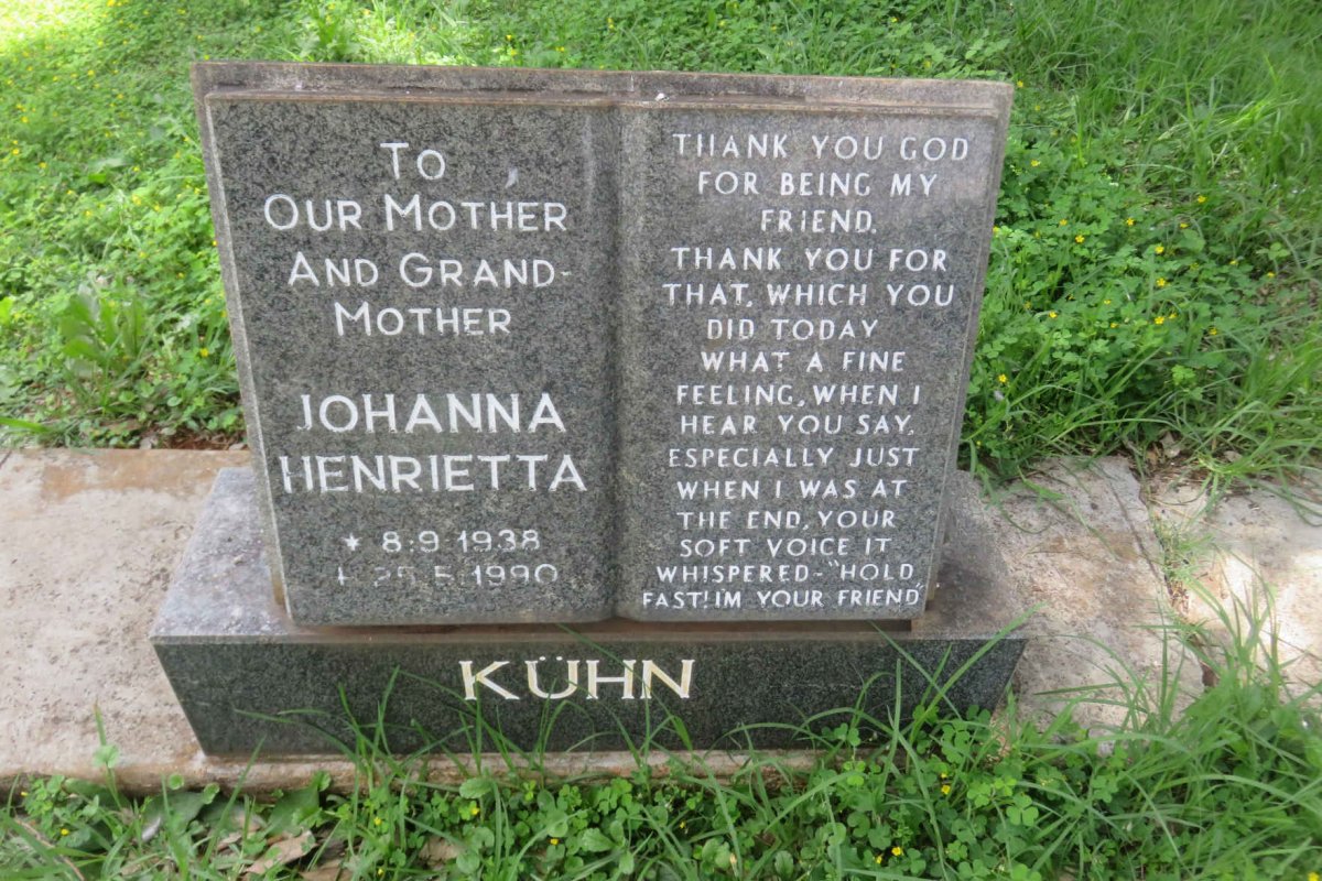 KUHN Johanna Henrietta 1938-1990
