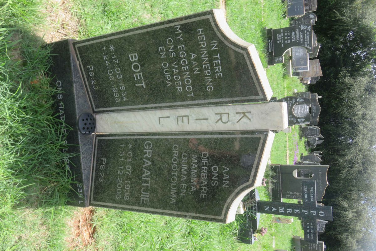 KRIEL Boet 1934-1998 &amp; Graatjie 1938-2003