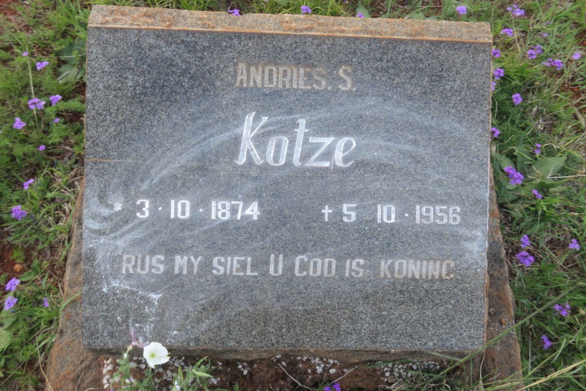 KOTZE Andries S. 1874-1956