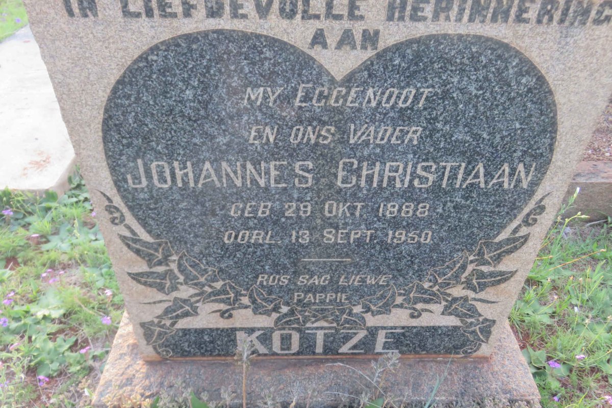 KOTZE Johannes Christiaan 1888-1950