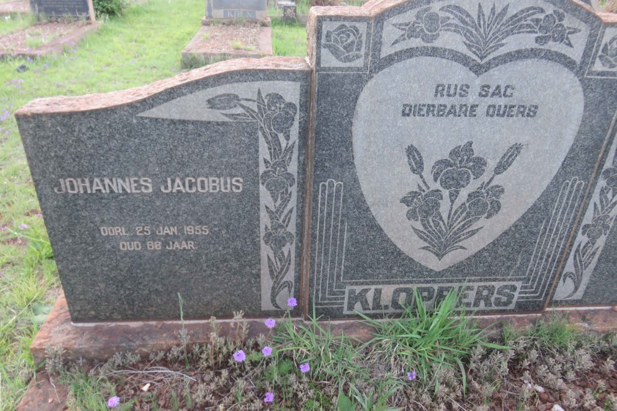 KLOPPERS Johannes Jacobus -1955 &amp; Maria Petronella NIEMANN -1953