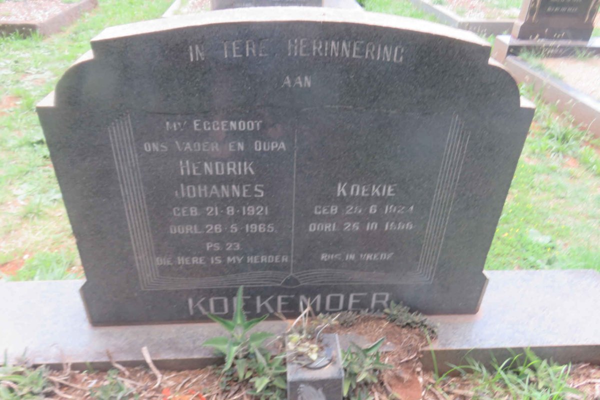 KOEKEMOER Hendrik Johannes 1921-1965 &amp; Koekie 1924-19??