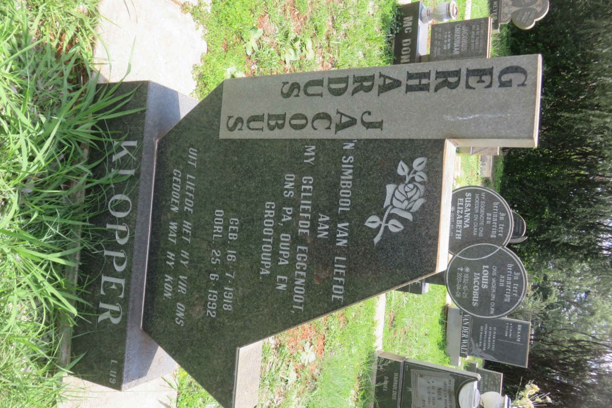 KLOPPER Gerhardus Jacobus 1918-1992