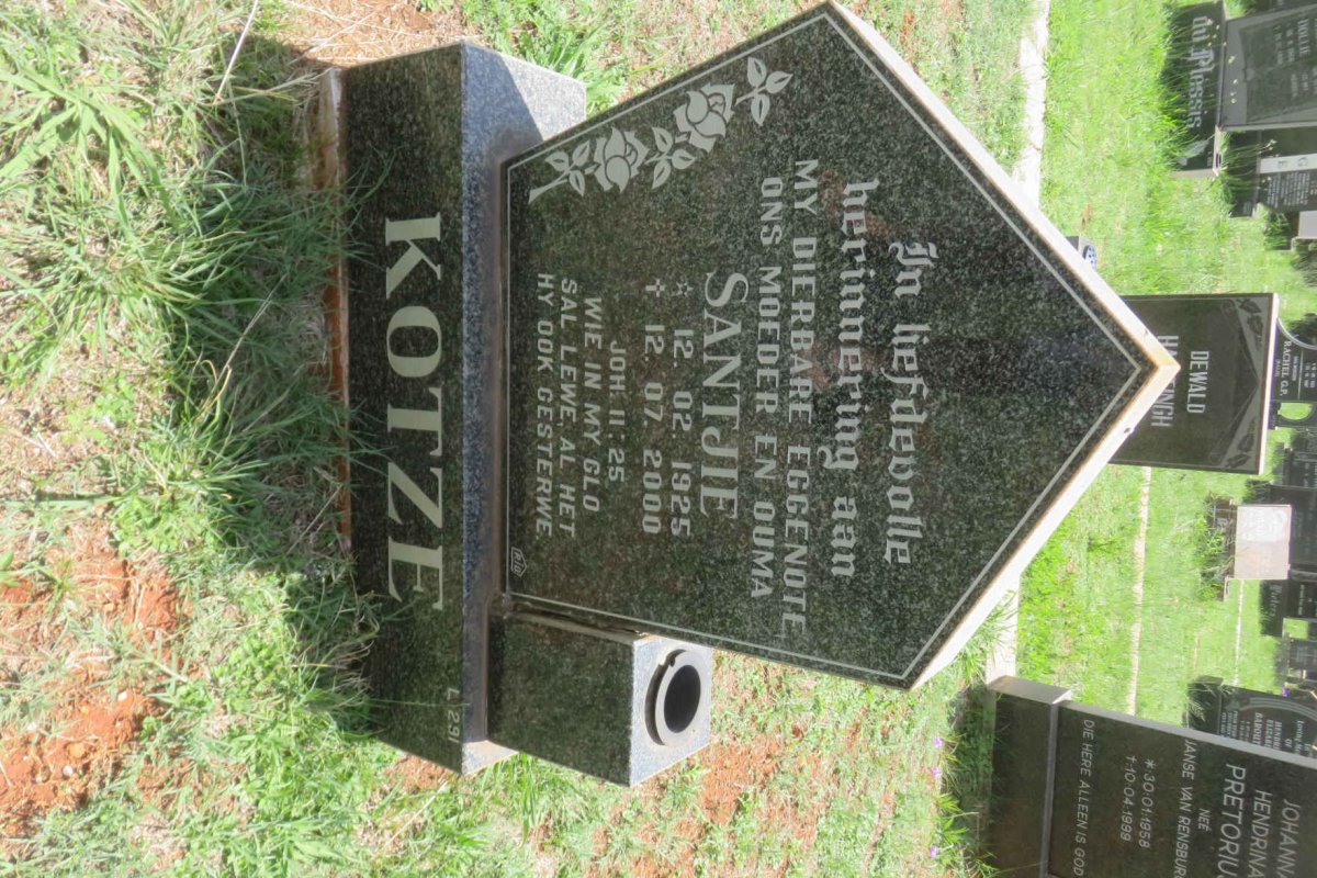 KOTZE Santjie 1925-2000