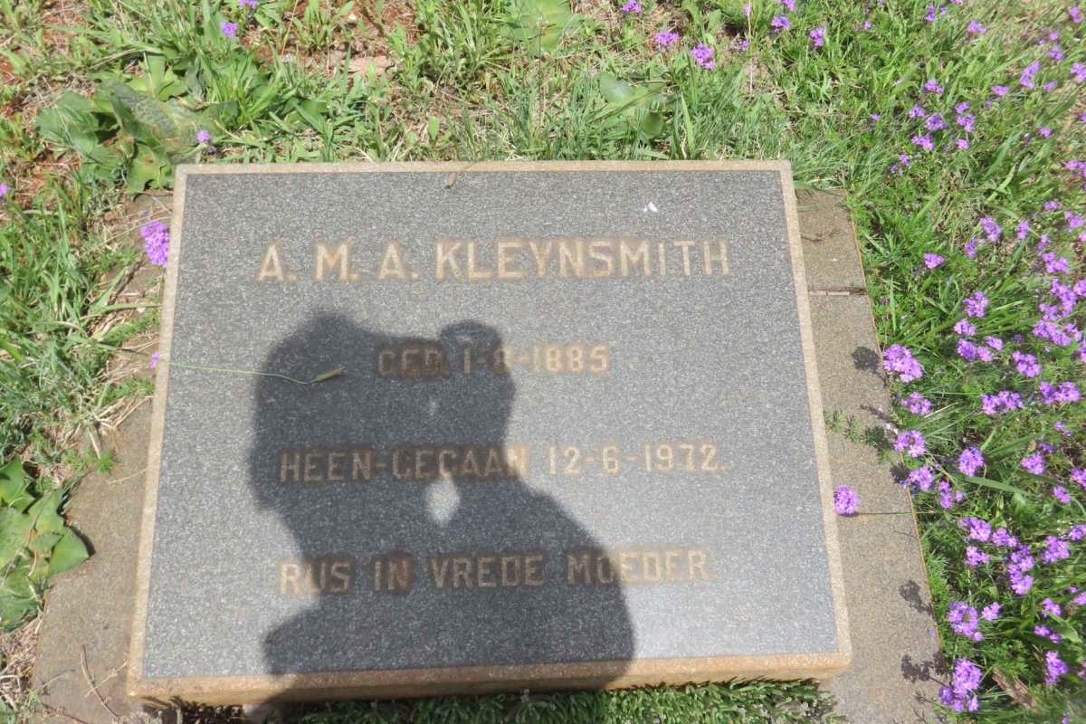 KLEYNSMITH A.M.A. 1885-1972