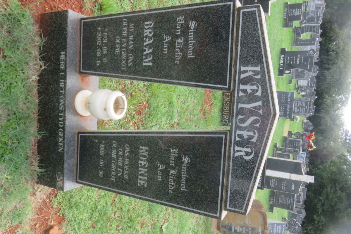 KEYSER Braam 1931-2002 &amp; Koekie 1938-