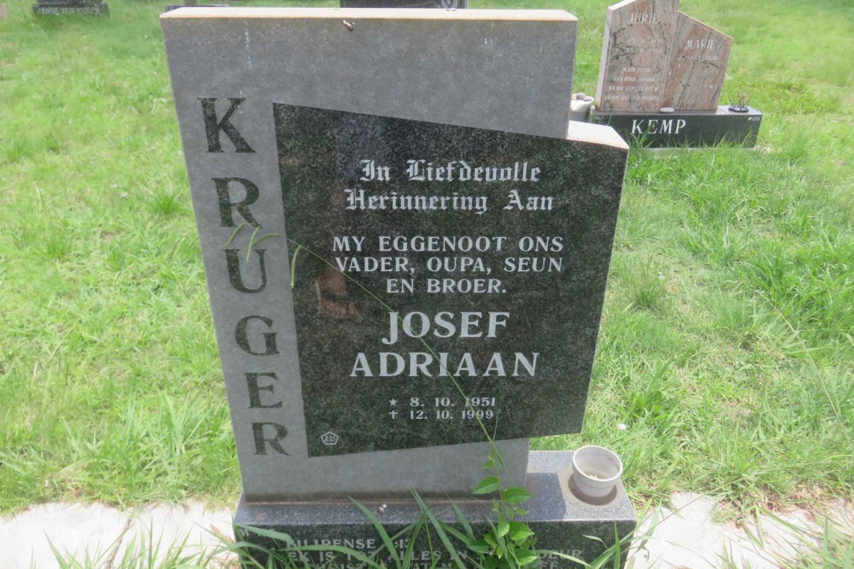 KRUGER Josef Adriaan 1951-1999