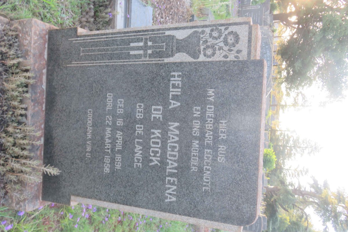 KOCK Servaas Daniel, de 1895-1967 &amp; Heila Magdalena DE LANGE 1891-1956