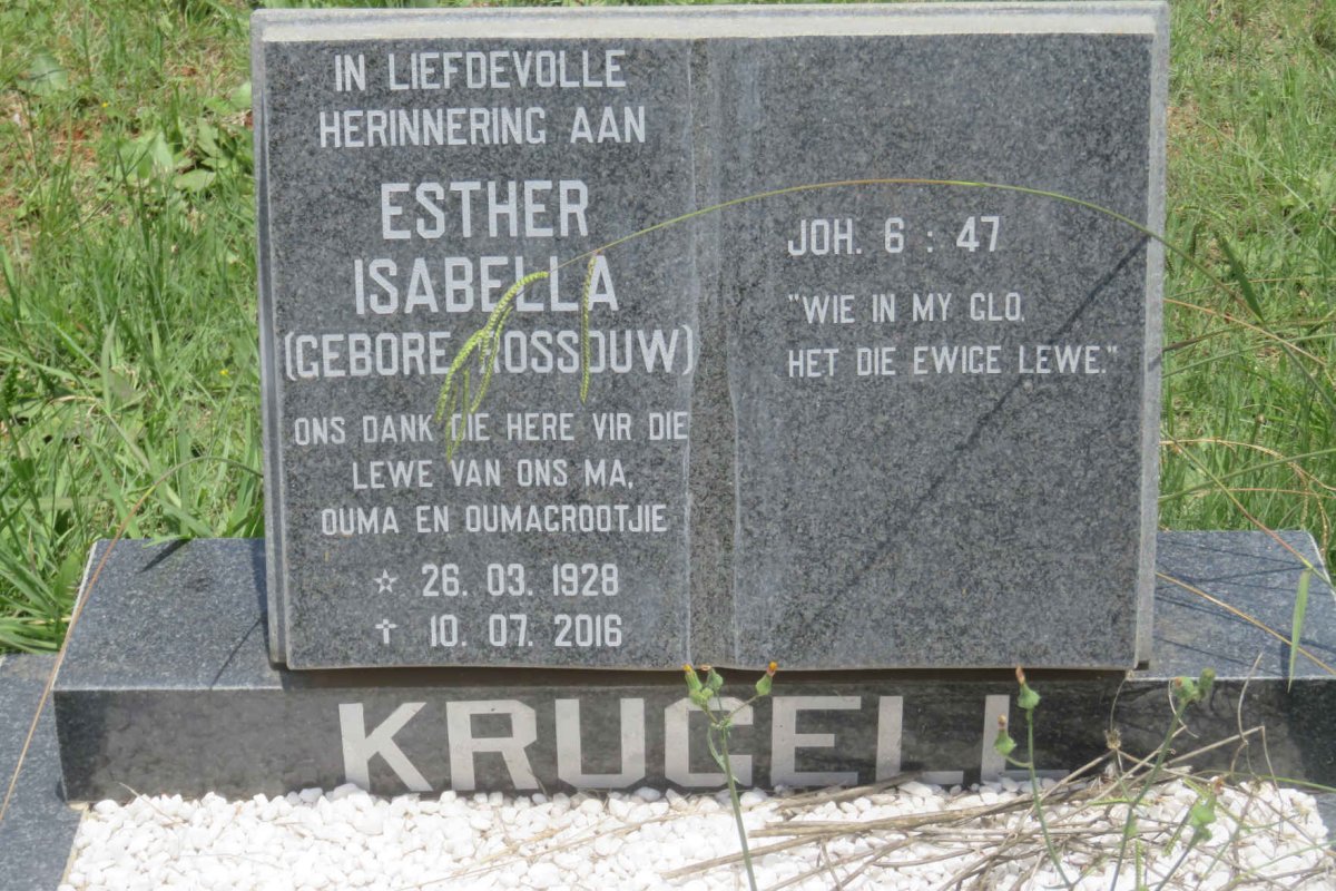 KRUGELL Johannes Christiaan 1927-1999 &amp; Esther Isabella ROSSOUW 1928-2016 _2