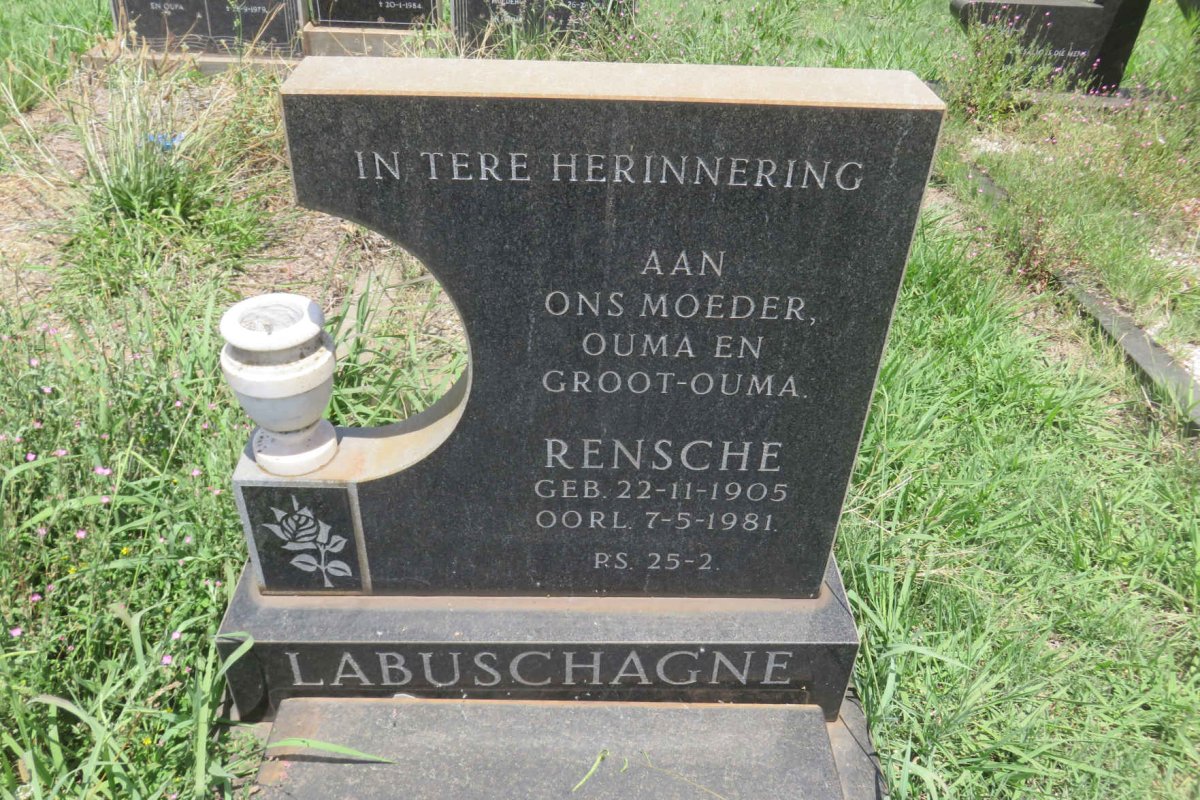 LABUSCHAGNE Rensche 1905-1981