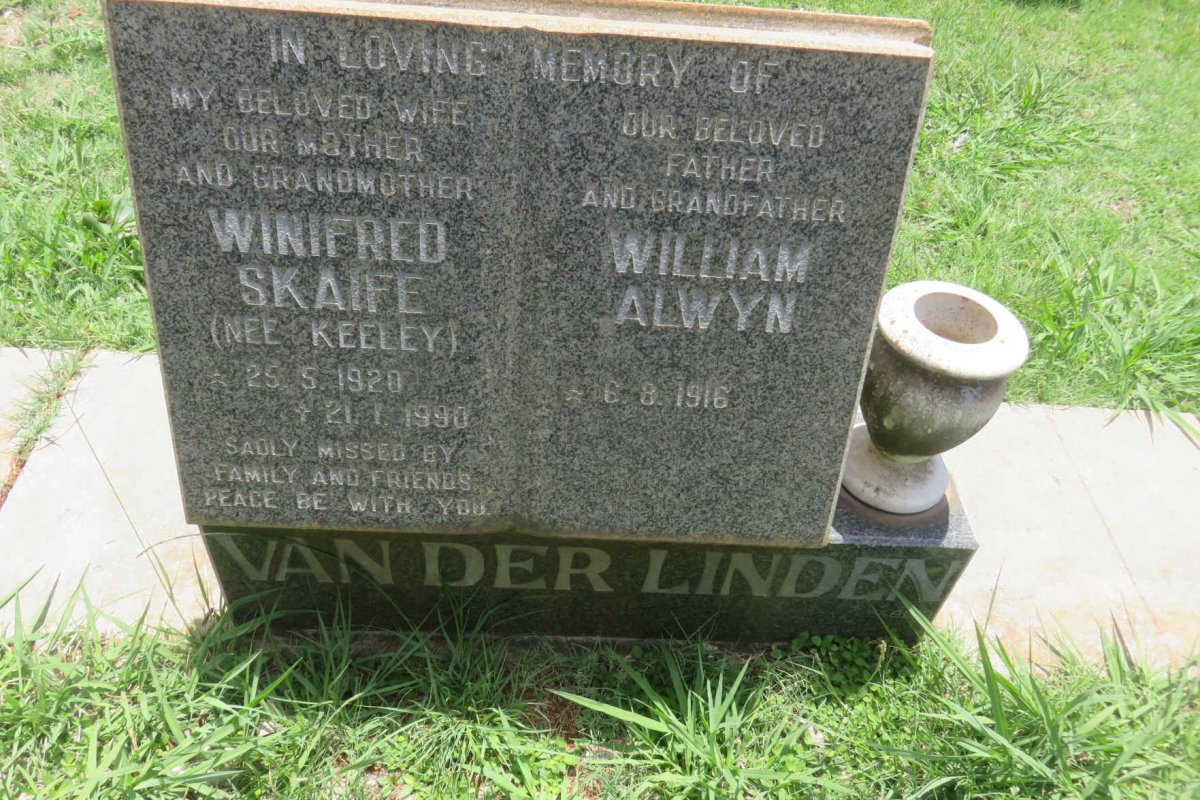 LINDEN William Alwyn, van der 1916- &amp; Winifred Skaife KEELEY 1920-1990
