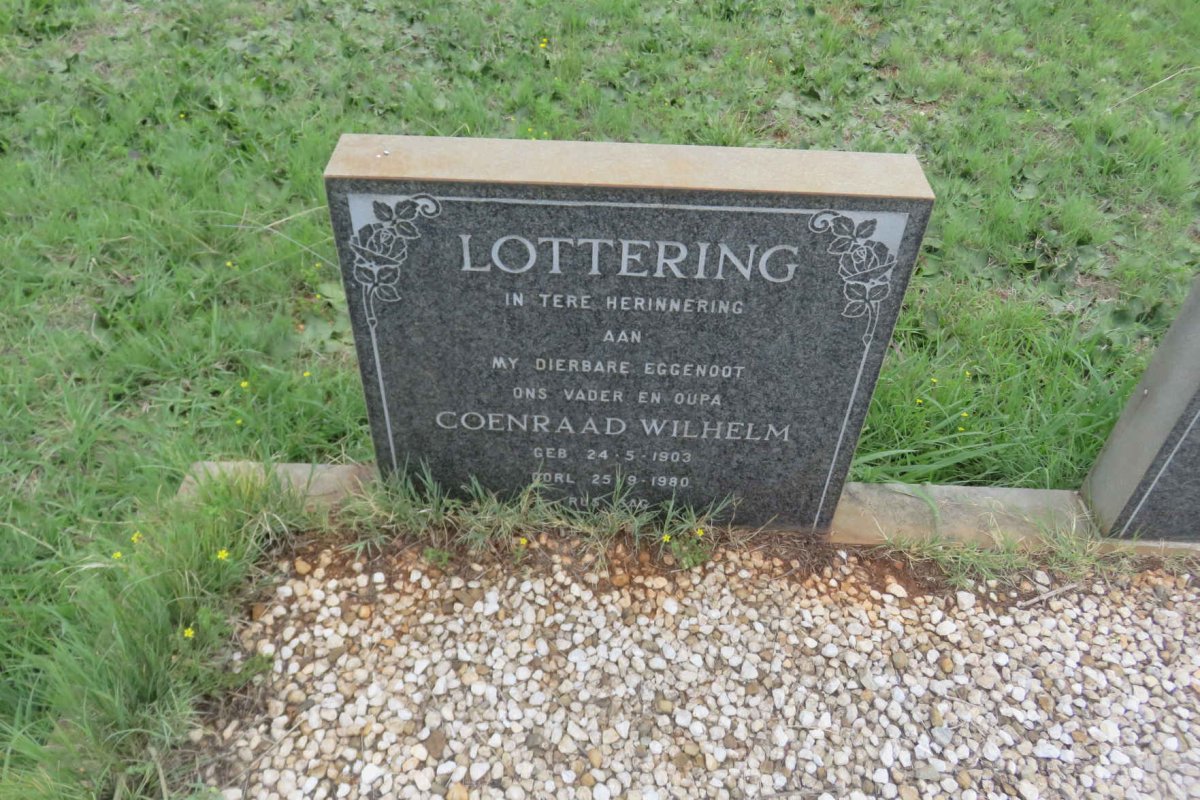 LOTTERING Coenraad Wilhelm 1903-1980