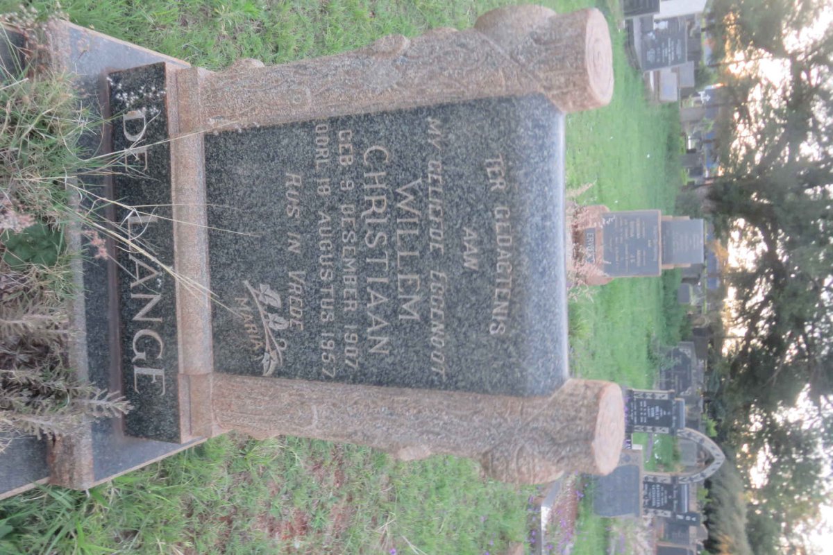 LANGE Willem Christiaan, de 1907-1957