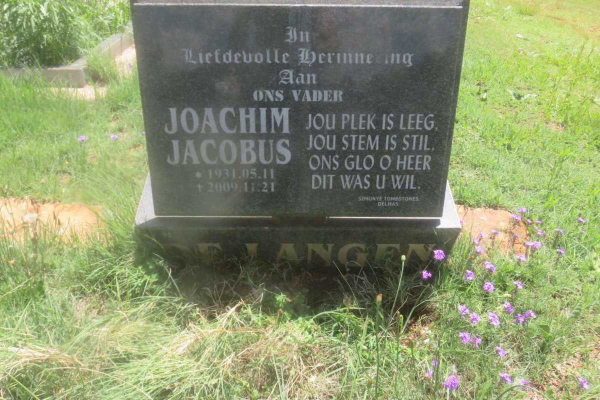 LANGEN Joachim Jacobus, de 1931-2009
