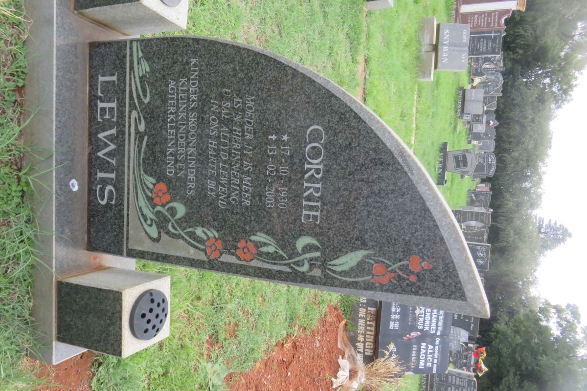 LEWIS Corrie 1930-2003