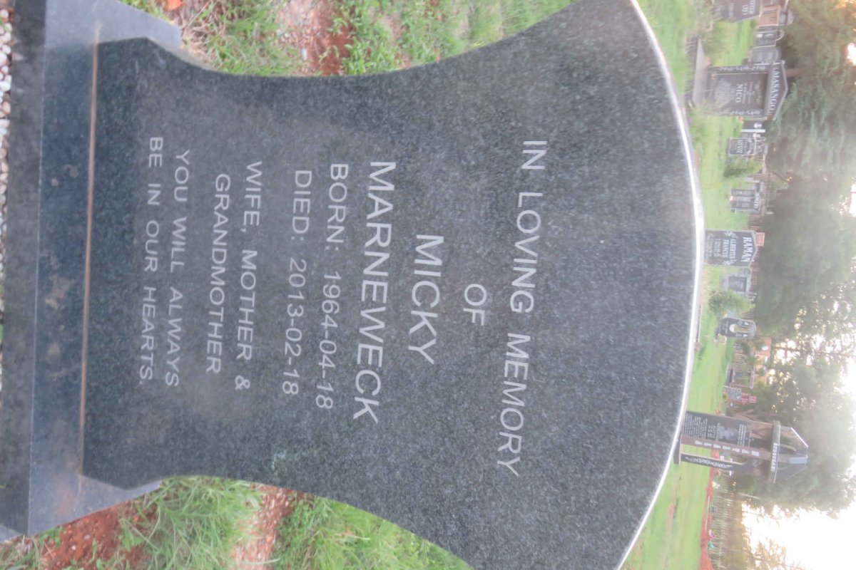 MARNEWECK Micky 1964-2013