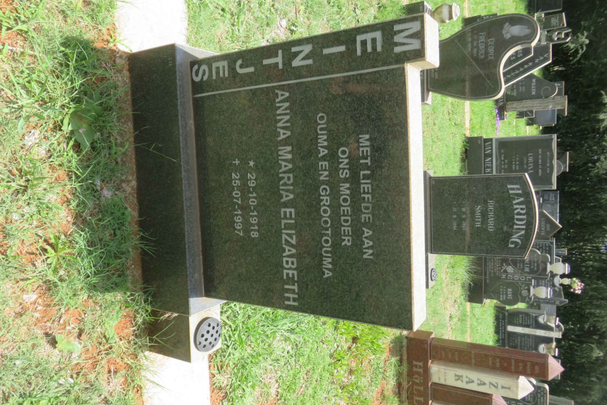 MEINTJES Anna Maria Elizabeth 1918-1997