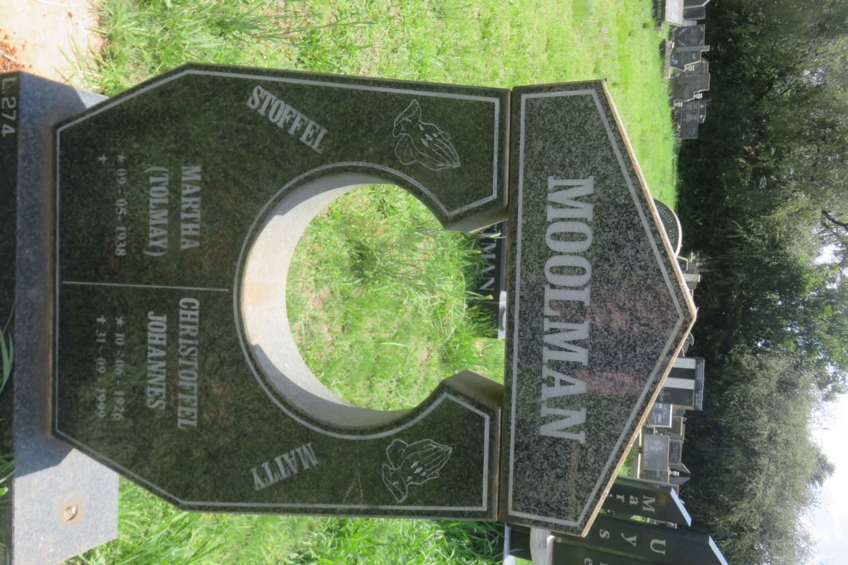 MOOLMAN Christoffel Johannes 1926-1999 &amp; Martha TOLMAY 1938-