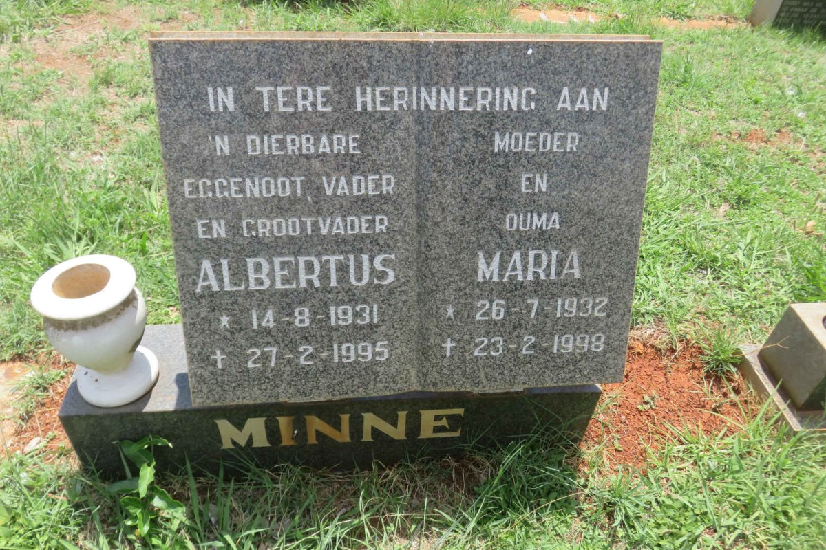 MINNE Albertus 1931-1995 &amp; Maria 1932-1998