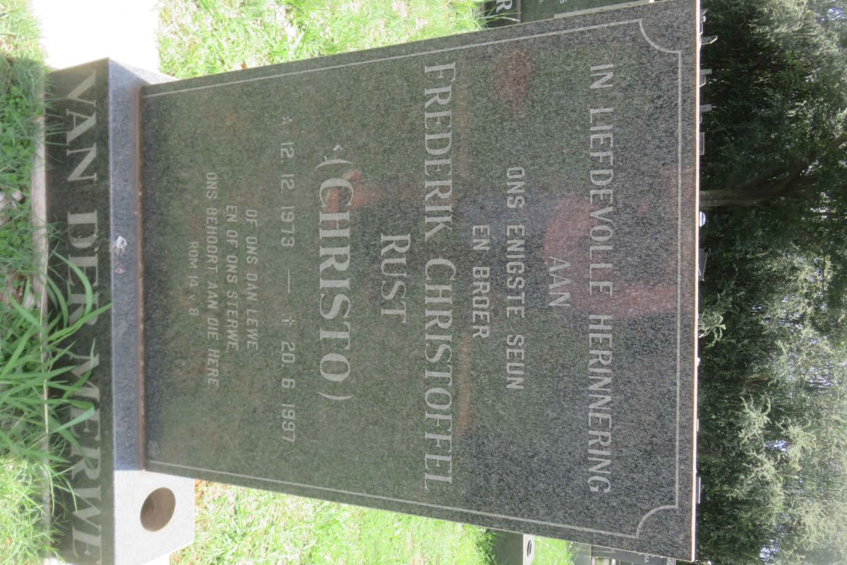 MERWE Frederik Christofel Rust, van der 1973-1997